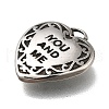 Retro 304 Stainless Steel Charms STAS-L284-18AS-07-2