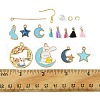 DIY Alloy Enamel & Acrylic & Polycotton Tassel Dangle Earrings Making Kits DIY-FS0001-21B-6