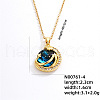 Stylish Hollow Brass & Resin Pendant Necklaces for Daily and Party Wear MX3705-3-2