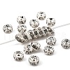 Brass Rhinestone Spacer Beads X-RB-A014-Z5mm-01S-NF-1