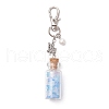 Flower Acrylic & Glass Wishing Bottle Pendant Decorations HJEW-JM03180-4