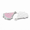 Rack Plating Alloy Enamel Pendants ENAM-N053-30-RS-2