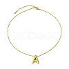 26Pcs Ion Plating(IP) Initial Letter 304 Stainless Steel Pendant Necklaces NJEW-R265-05G-2
