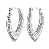 Non-Tarnish 304 Stainless Steel Hoop Earrings AJ0524-2-1