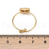 Rectangle 304 Stainless Steel Cuff Ring Components STAS-A191-09G-3