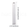 Tarnish Resistant 304 Stainless Steel Four Sides Engraved Pendants STAS-I140-30A-S-3