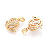 Brass Micro Pave Cubic Zirconia Pendants KK-N272-06G-2