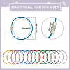 Unicraftale 42Pcs 7 Colors Heavy Duty 304 Stainless Steel Wire Cable Keychains FIND-UN0002-54-4