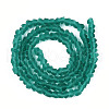 Frosted Transparent Glass Beads Strands GLAA-N016-4mm-04-2