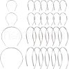 Fingerinspire 24Pcs 4 Style Iron Dolls Hair Hoop DIY-FG0002-74-1