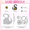 Flower Letter S Carbon Steel Cutting Dies Stencils DIY-WH0309-2371-2