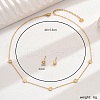 Elegant Stainless Steel Round Stud Earrings & Necklaces Set for Women IE2070-1