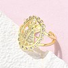 Brass Micro Pave Cubic Zirconia Cuff Rings RJEW-P149-01B-G-3