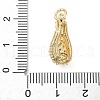 Brass Micro Pave Cubic Zirconia Pendants KK-D357-43G-3