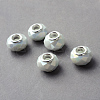 Electroplated Glass European Beads X-GPDL-Q020-02-1