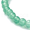 Natural Green Aventurine Beaded Stretch Bracelets BJEW-D446-A-34-3