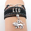 12 Constellations PU Leather Multi-strand Bracelets WG5E0D3-07-1