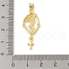 Rack Plating Brass Clear Cubic Zirconia Pendants KK-S380-18G-3