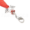 Angel Glass Pearl & MIYUKI Seed Beaded & Polycotton Tassel Pendant Decorations HJEW-MZ00198-01-2