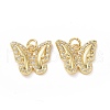 Brass Cubic Zirconia Pendants ZIRC-I062-12G-2