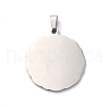 Non-Tarnish 304 Stainless Steel Pendants STAS-C062-07P-2