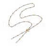 2Pcs 2 Colors 304 Stainless Steel Slider Necklace Makings AJEW-JB01289-2