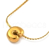 304 Stainless Steel Micro Pave Cubic Zirconia Pendant Necklaces NJEW-H017-01G-C-1