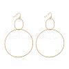 PVD Vacuum Plating 304 Stainless Steel Dangle Earrings EJEW-L237-02G-1