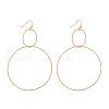 Vacuum Plating 304 Stainless Steel Dangle Earrings EJEW-L237-02G-1