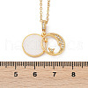 Sun & Star Brass Micro Pave Cubic Zirconia Pendant Neckalces for Women NJEW-C076-08G-5