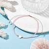 Heart Natural Shell & Glass Seed Braided Bead Bracelets BJEW-JB09922-01-2