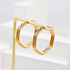 Hexagon Stainless Steel Hoop Earrings RN5602-2
