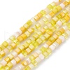Gradient Color Electroplate Glass Bead Strands GLAA-E042-05C-1
