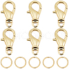 Beebeecraft 6Pcs Brass Swivel Lobster Claw Clasps DIY-BBC0001-51-1