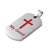 304 Stainless Steel Enamel Pendants STAS-G346-38P-2
