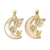 Brass Micro Pave Cubic Zirconia Pendants KK-U070-03C-G-1
