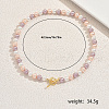 Elegant Glass Pearl Round Beaded Metal OT Necklaces for Women DC4506-6