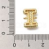 Brass Micro Pave Cubic Zirconia Letter Links KK-I717-04I-3