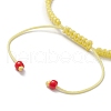 Adjustable Synthetic Dyed Turquoise & Magnesite Braided Bead Bracelets BJEW-JB10603-05-4