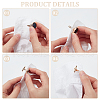 WADORN 2 Pairs 2 Colors Natural Shell Cufflinks for Men FIND-WR0010-96-3