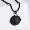 Retro Stainless Steel Eye of Ra Pendant Necklaces for Men HT4952-1-1