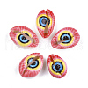 Printed Cowrie Shell Beads SSHEL-T007-15D-1