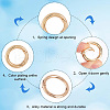 SOFPLATE 30Pcs Alloy Spring Gate Ring FIND-SP0001-48-6