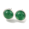 Natural Agate Stud Earrings EJEW-M252-02P-03-1