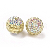 Polymer Clay Rhinestone Beads RB-L029-04D-3