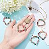 Fingerinspire 5Pcs Heart Natural Faceted Agate Pendants FIND-FG0001-56-3