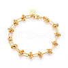 Brass Paperclip Chain Bracelets BJEW-N032-02G-2