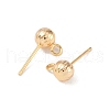 Brass Stud Earring Findings KK-R164-04A-G-2