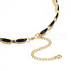 Brass Micro Pave Cubic Zirconia Link Tennis Necklaces for Women NJEW-T013-01G-04-2