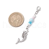 Ocean Theme Alloy Charm & Glass Beads Pendant Decorations HJEW-JM03157-05-3